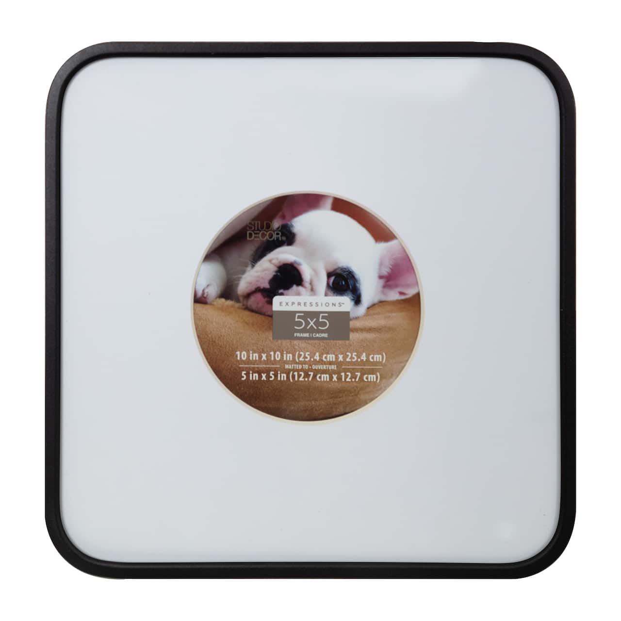 12 Pack: Black Rounded 5&#x22; x 5&#x22; Frame with Circle Mat, Expressions&#x2122; by Studio D&#xE9;cor&#xAE;